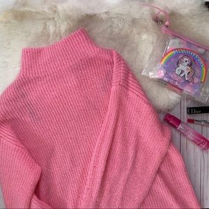 H&M pink sweater dress